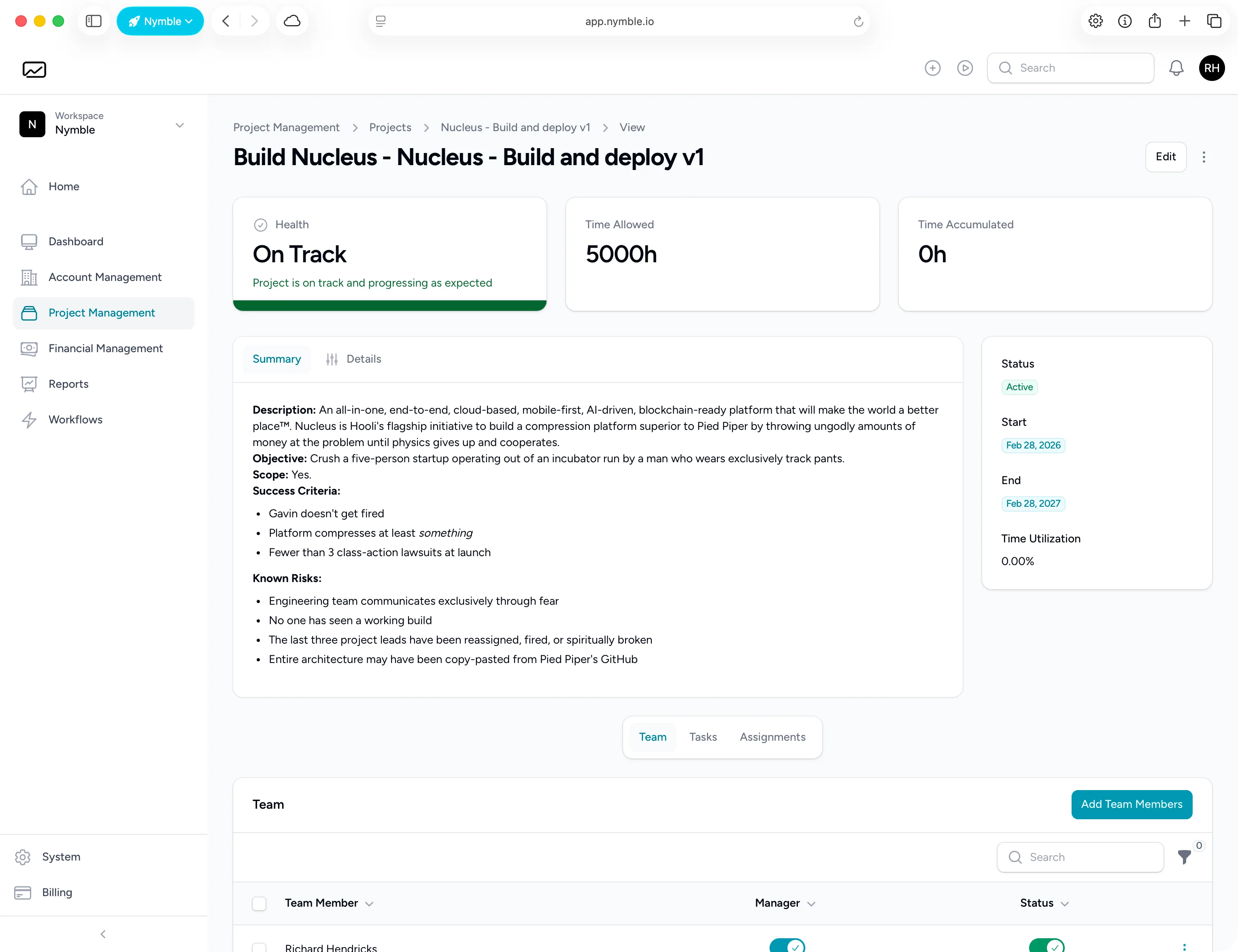 Contracts & Agreements in Nymble